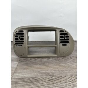 1997-2003 FORD F150 Expedition Tan Dash Radio Bezel 1L14-7804302-CAW